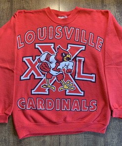 Vintage Louisville Cardinals Big Logo Crewneck Sweatshirt