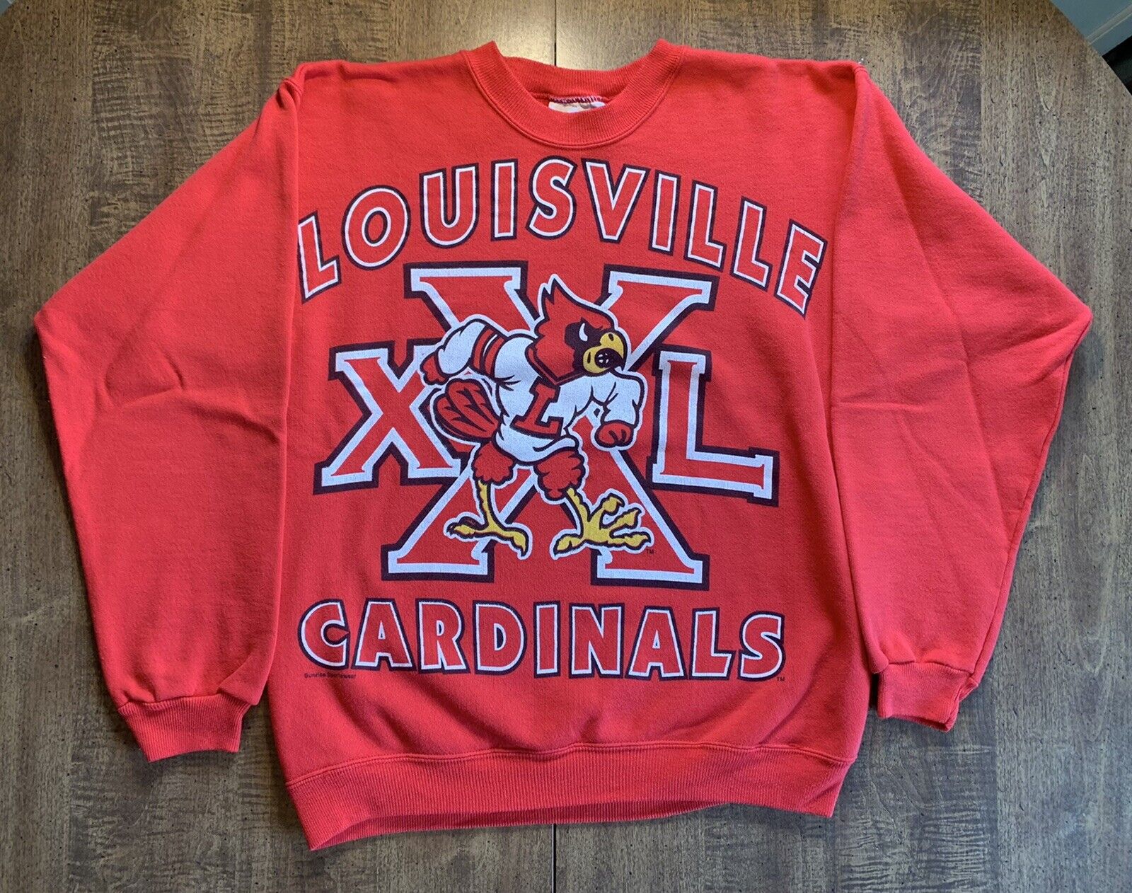 Vintage Louisville Cardinals Big Logo Crewneck Sweatshirt