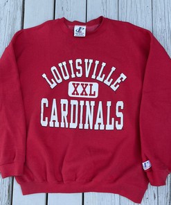 Vintage Louisville Cardinals College Crewneck Sweatshirt - NCAA Shirts for Fans