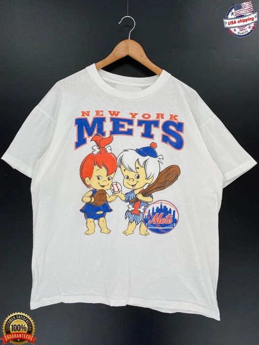 Vintage MLB New York Mets Cartoon T-Shirt - Unisex World Series Baseball Apparel
