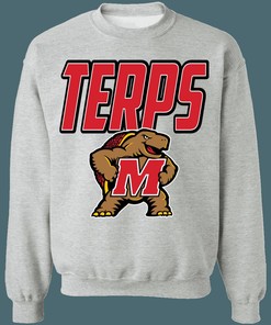 Vintage Maryland Terrapins TERPS NCAA Sweatshirt Hoodie Shirt - NCAA Shirts for Men