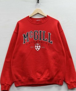 Vintage McGill University Redbirds NCAA Graphic Sweatshirt Hoodie - Unisex Apparel