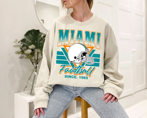 Vintage Miami Football Team Sweatshirt with Retro NCAA Shirts for Men and State University Shirt