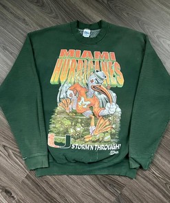 Vintage Miami Hurricanes Collegiate Crewneck T-Shirt, Sweatshirt, and Hoodie - NCAA Shirts for Men and Women