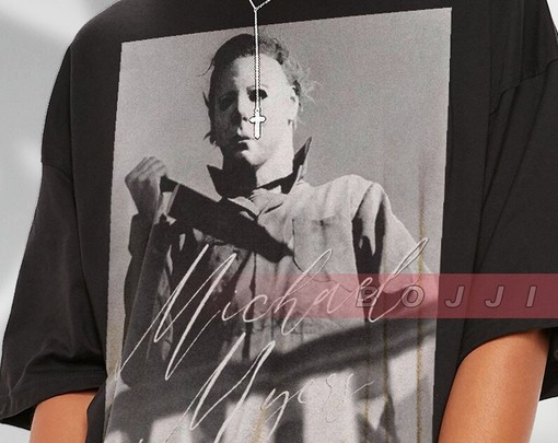 Vintage Michael Myers Homage Shirt - Retro T-Shirt for Fans of Friday the 13th and Stranger Things Themes - Image 2