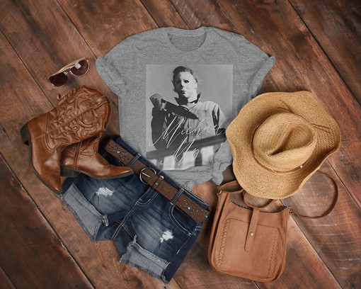 Vintage Michael Myers Homage Shirt - Retro T-Shirt for Fans of Friday the 13th and Stranger Things Themes - Image 3