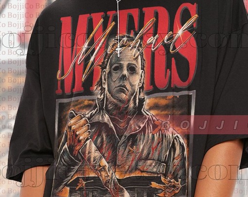 Vintage Michael Myers Shirt - Homage Tshirt with Jason Voorhees Friday the 13th and Halloween Themes - Image 2