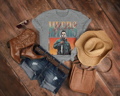 Vintage Michael Myers Thriller T-Shirt - Homage Tshirt with Jason Voorhees Friday the 13th and Halloween Themes - Image 3