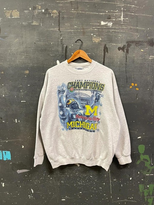 Vintage Michigan '97 Champions Sweatshirt, Hoodie, and T-Shirt - Full Size Gifts for NCAA Fans