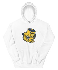 Vintage Michigan Crewneck Sweatshirt Hoodie Shirt with Wolverine Mascot Art