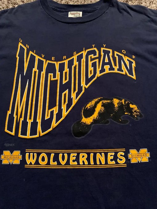 Vintage Michigan NCAA Gear - T-Shirt, Sweatshirt, Hoodie for NCAA Sport Shirt Fans - Image 2