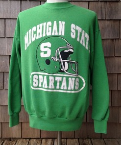 Vintage Michigan State Spartans Football Sweatshirt - Ideal College Shirt for Fans