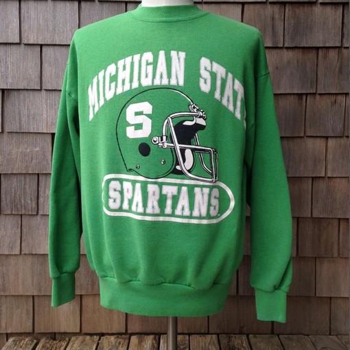 Vintage Michigan State Spartans Football Sweatshirt - Ideal College Shirt for Fans