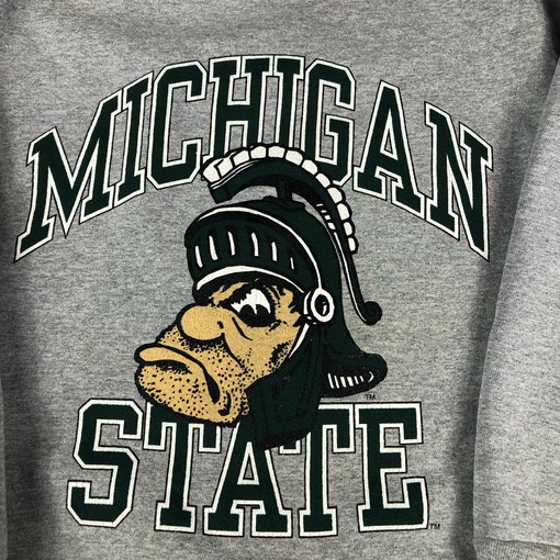 Vintage Michigan State Spartans Thrashed Grey Shirt, Hoodie, and Sweatshirt - NCAA Shirts for Men and Women - Image 2