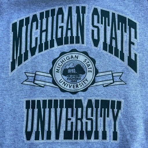 Vintage Michigan State University Crew Sweatshirt with Classic Logo - NCAA Fan Gear - Image 2