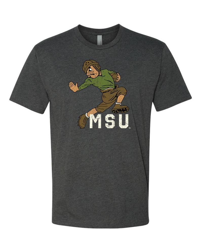 Vintage Michigan State University Leatherhead Sparty Shirt, Retro MSU Apparel with NCAA Shirts for Men