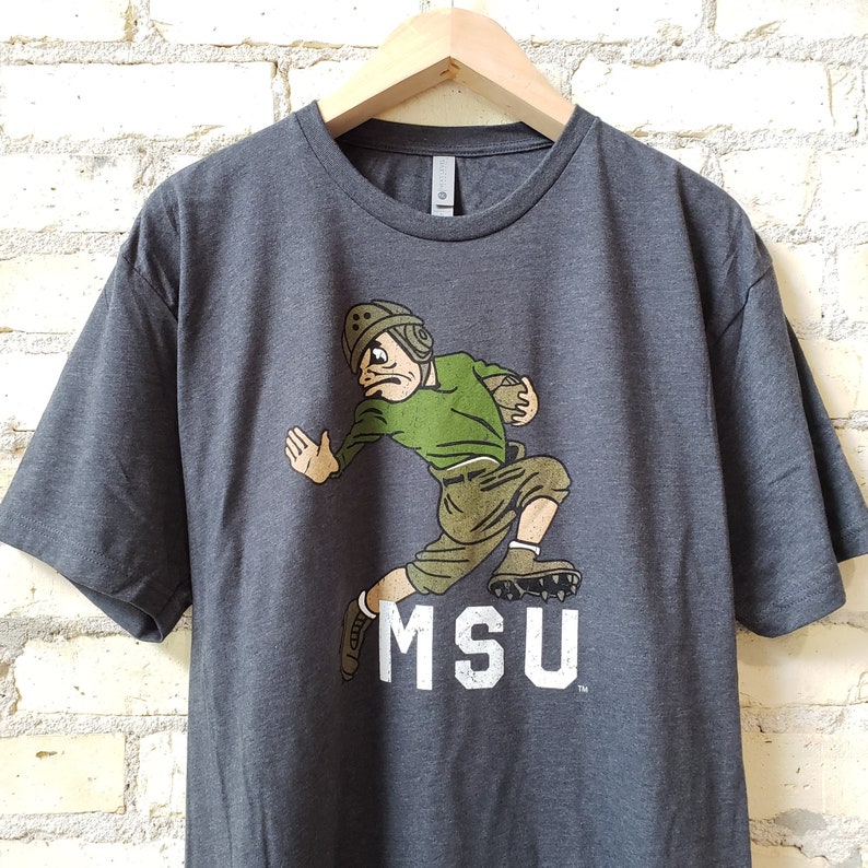 Vintage Michigan State University Leatherhead Sparty Shirt, Retro MSU Apparel with NCAA Shirts for Men - Image 2