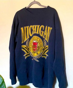 Vintage Michigan Wolverines Crewneck, Print Logo, and Sweatshirt - NCAA Shirts for Men and Women