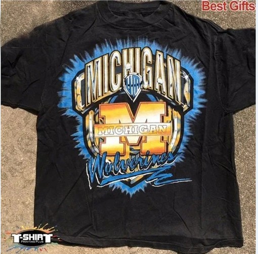 Vintage Michigan Wolverines Football and Basketball Shirt and 90s Vintage Shirt - NCAA Shirts for Men and Women