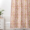 Vintage Mid Century Shower Curtain | Retro Pink Geometric Bath Curtain | Vintage Shower Curtains Decorative