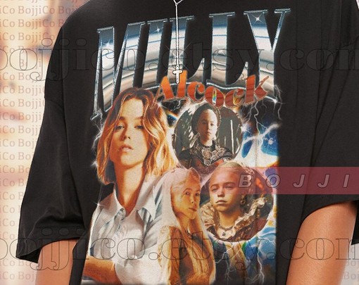 Vintage Milly Alcock Shirt - Homage Tshirt for Fans of Retro 90s Milly Alcock - Image 2