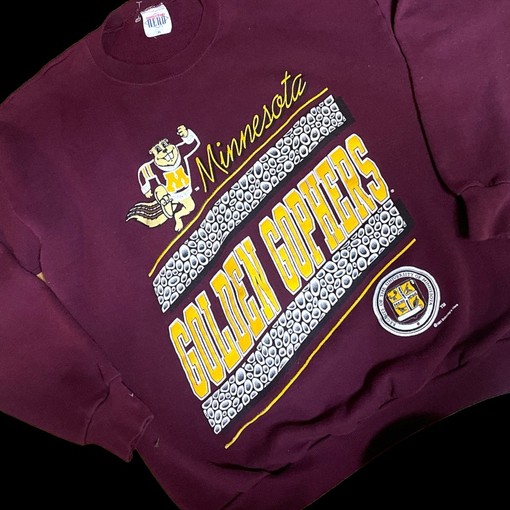 Vintage Minnesota Golden Gophers Crewneck Sweatshirt 1991 Saturday's Hero for Football Lover Gifts