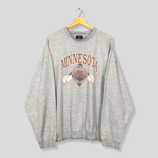 Vintage Minnesota Golden Gophers NCAA Sweatshirt University Of Minnesota Big Printed Crewneck, Perfect Collection