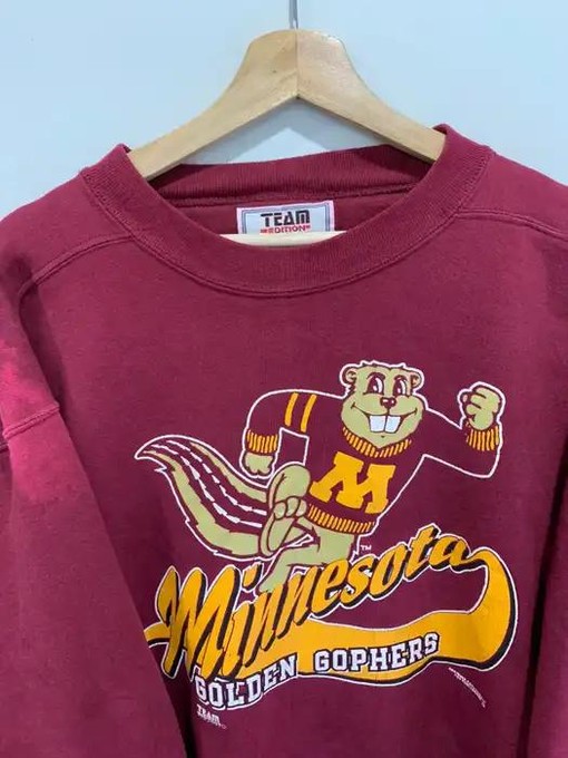 Vintage Minnesota Gophers Sweatshirt and Football Fan Shirt - Image 2