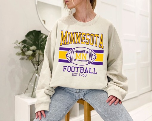 Vintage Minnesota NFL Football Sweatshirt for Fans