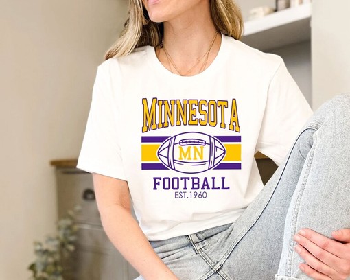 Vintage Minnesota NFL Football Sweatshirt for Fans - Image 3