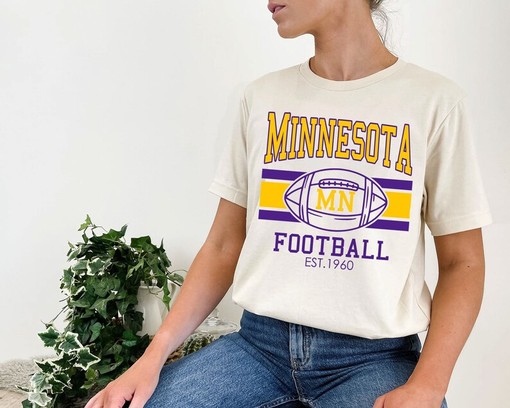 Vintage Minnesota NFL Football Sweatshirt for Fans - Image 4