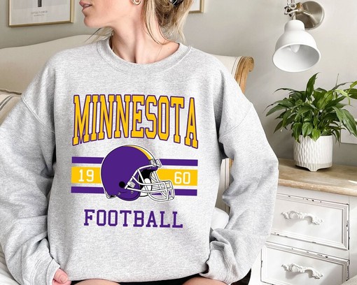 Vintage Minnesota NFL Football Tee for Fans - Image 2