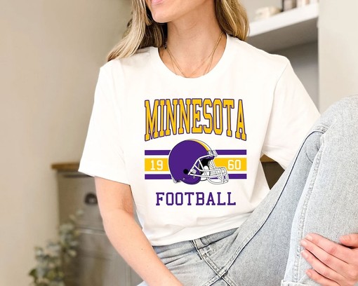 Vintage Minnesota NFL Football Tee for Fans - Image 3