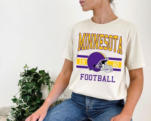 Vintage Minnesota NFL Football Tee for Fans - Image 4