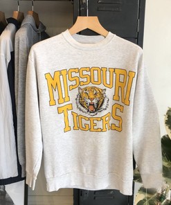 Vintage Missouri Tigers Logo Sweatshirt for NCAA Fans