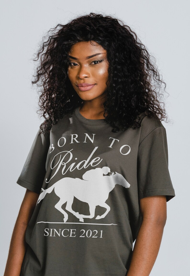 Vintage Movie Shirts: Born To Ride UNISEX Tees, Horse Rider Shirt, Horse Racing Tee, Funny Racing Shirt For Movie Fans