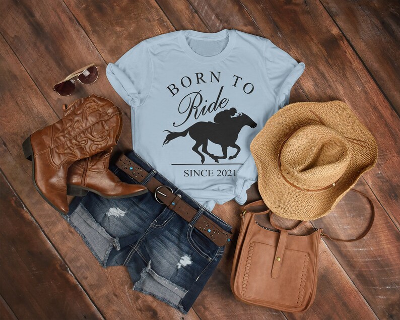 Vintage Movie Shirts: Born To Ride UNISEX Tees, Horse Rider Shirt, Horse Racing Tee, Funny Racing Shirt For Movie Fans - Image 3
