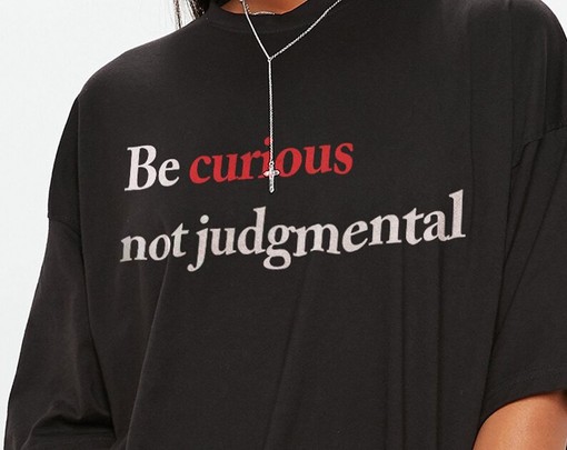 Vintage Movie Shirts: Curious Not Judgmental Unisex Tee, Funny Quote Shirt, Gift For Movie Fans - Image 2
