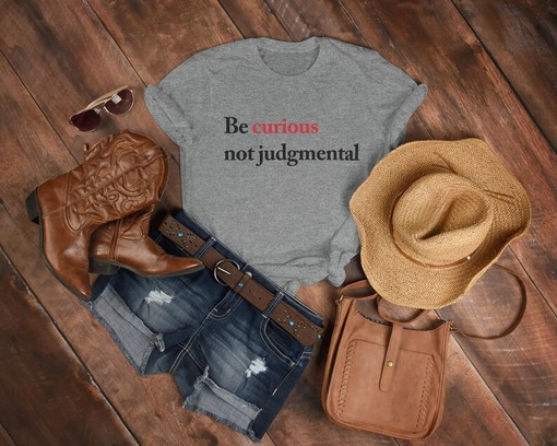 Vintage Movie Shirts: Curious Not Judgmental Unisex Tee, Funny Quote Shirt, Gift For Movie Fans - Image 3