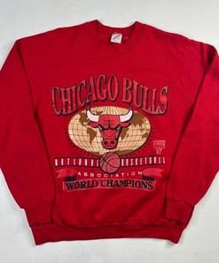 Vintage NBA 90s Chicago Bulls Logo Sweatshirt Hoodie - Retro NBA Styles