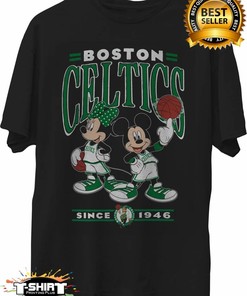 Vintage NBA Boston Celtics American Basketball Shirt, with Disney Mickey & Minnie - Unisex NBA Shirt