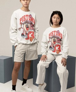 Vintage NBA Detroit Pistons Looney Tunes Taz Shirt, Unisex Sweatshirt