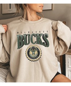 Vintage NBA Milwaukee Bucks Logo Sweatshirt - Unisex Sweater, Unisex Hoodie
