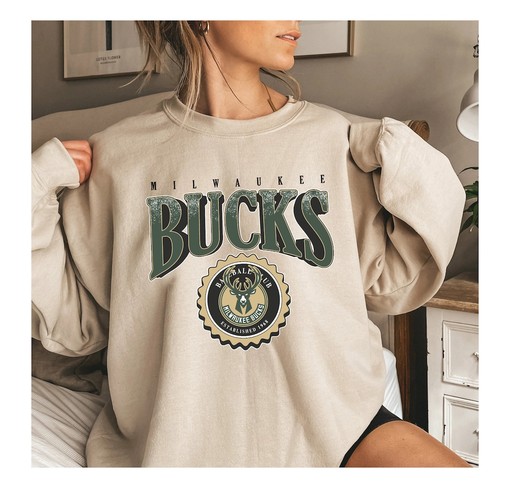 Vintage NBA Milwaukee Bucks Logo Sweatshirt - Unisex Sweater, Unisex Hoodie