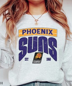 Vintage NBA Phoenix Suns EST 1968 Logo Sweatshirt Hoodie - Essential for Basketball Fans