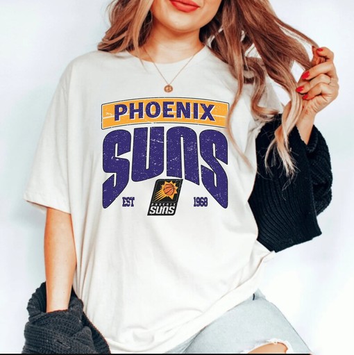 Vintage NBA Phoenix Suns EST 1968 Logo Sweatshirt Hoodie - Essential for Basketball Fans - Image 3