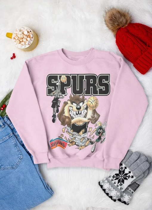 Vintage NBA San Antonio Spurs Looney Tunes Taz Tee - Unisex Tee for Basketball Fans