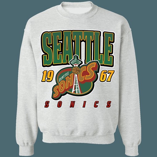 Vintage NBA Seattle Sonics Sweatshirt Hoodie Shirt for NBA Fans