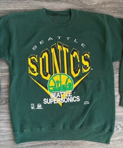 Vintage NBA Seattle Supersonics Logo Sweatshirt, Basketball Shirt, Unisex Sweater Hoodie