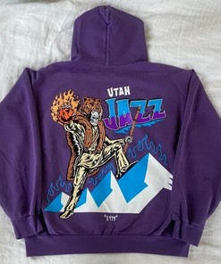 Vintage NBA Utah Jazz Logo Hoodie - Utah Basketball Shirt, NBA All Star Tee, Basketball Tee ncaa shirts for men